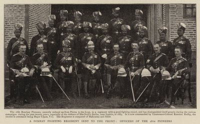 第28開拓者の将校、戦線に送られたボンベイ戦闘連隊 作： English Photographer