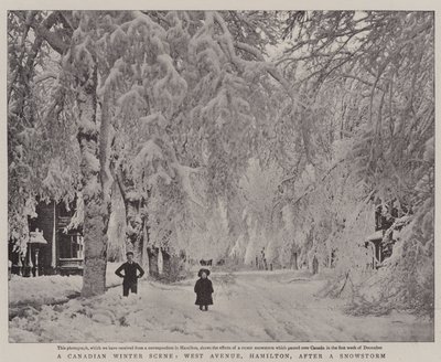 吹雪の後のカナダの冬景色、ハミルトン、ウェストアベニュー 作： English Photographer
