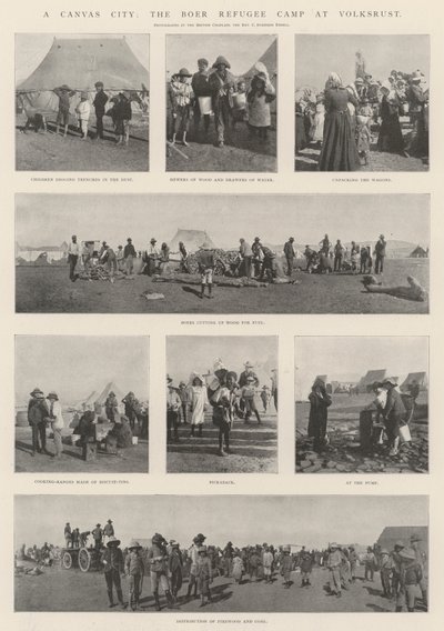 キャンバスシティ、Volksrustのボーア難民キャンプ 作： English Photographer