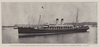 Harwich-Antwerpサービスの新しい船、Great Eastern Railway Companys Passenger Steamer Brussels 作： English Photographer