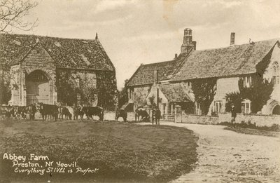 ヨービル近くのプレストンの修道院。 1913年に送られたはがき。 作： English Photographer
