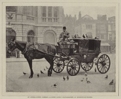 動物を愛する運転手、キングストンオンテムズで最近撮影されたシーン 作： English Photographer