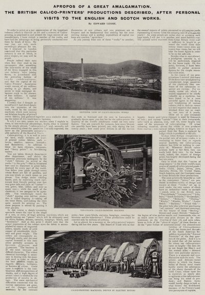 イギリスとスコッチの作品への個人的な訪問後のイギリスのCalico-Printers Productionsが説明した偉大な融合の該当 作： English Photographer