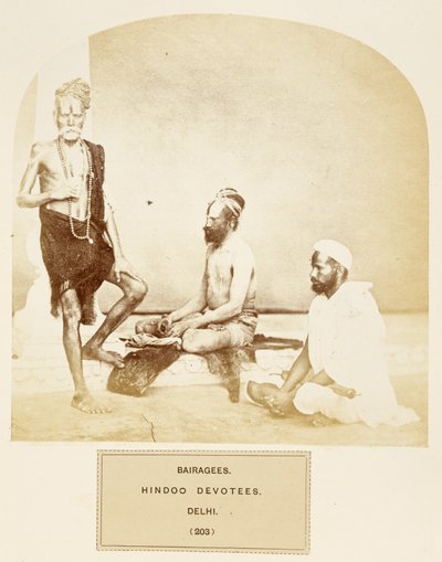 J.フォーブスワトソン著、インド人民出身のバイラージ、ヒンドゥー信者、デリー、1868年出版（アルブメンプリント） 作： English Photographer