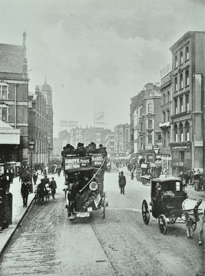 ビショップスゲート：リバプールストリートの北、ロンドン、1890 作： English Photographer