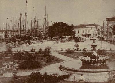 ブリッジタウンハーバー、1900年頃 作： English Photographer