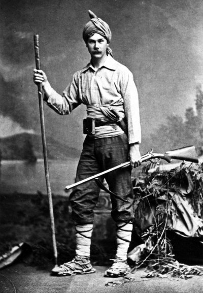 インドのイギリスのハンツマン、1870年代頃 作： English Photographer