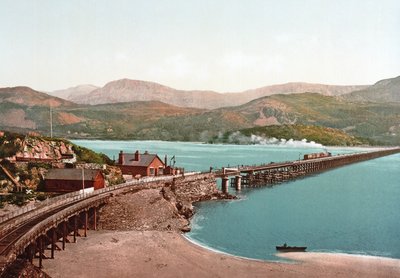 カダイルイドリスとバーマスブリッジ、パブ。 c.1900 作： English Photographer