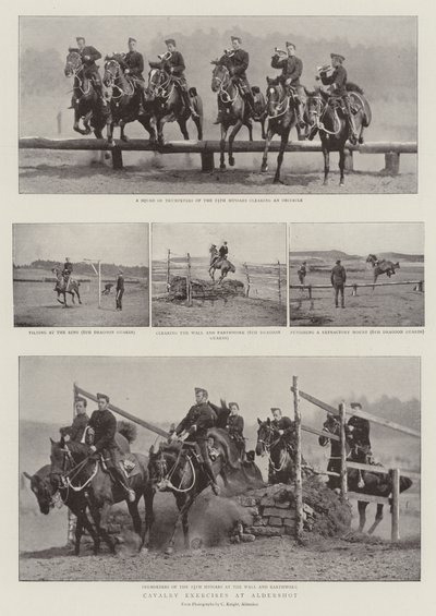 アルダーショットでの騎兵訓練 作： English Photographer