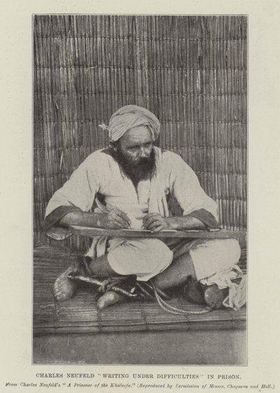 刑務所での困難の下で書いているチャールズノイフェルド 作： English Photographer
