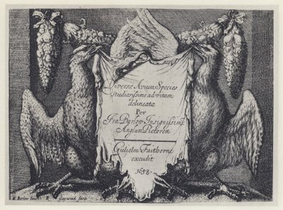 F Barlow, Diversae avium species, G Faithorne 1658 (b/w photo) 作： English Photographer
