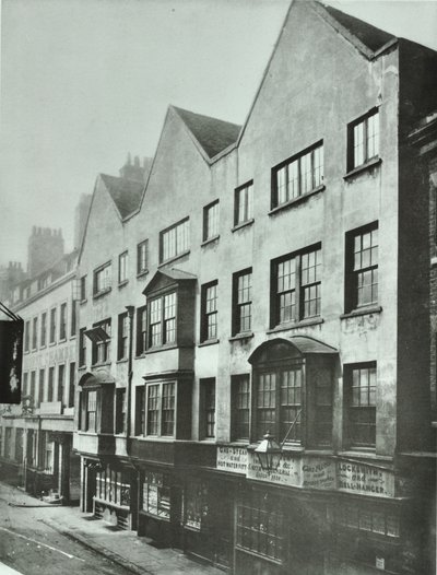 1879年ロンドン市、バーナーズインの後ろにあるフェッターレーン 作： English Photographer