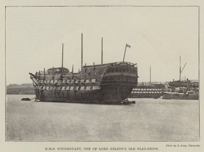 HMS Foudroyant、ネルソン卿の古い旗艦の1つ 作： English Photographer