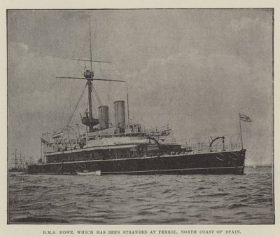 HMSハウ、スペイン北海岸のフェロールで立ち往生 作： English Photographer