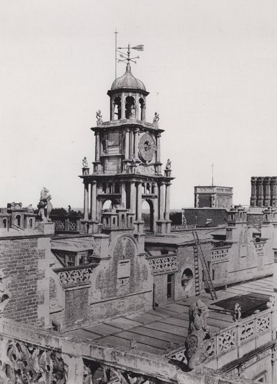 ハットフィールド・ハウス「時計塔」（モノクロ写真 作： English Photographer