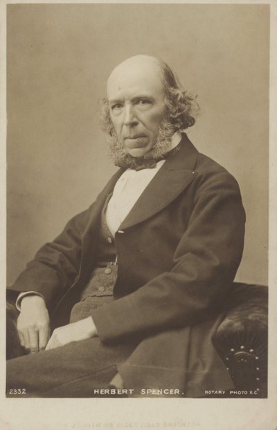 ハーバート・スペンサー（1820-1903）、イギリスの哲学者、政治理論家、生物学者、社会学者 作： English Photographer