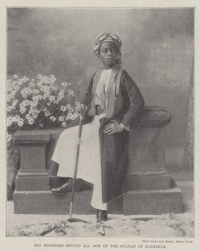 ザンジバルのスルタンの息子であるSeyyid Ali殿下 作： English Photographer