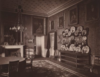 ホーランド ハウス、ロンドン: ダイニング ルーム (白黒写真) 作： English Photographer