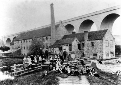 Hoobrookミルと高架橋、Kidderminster、1905 作： English Photographer