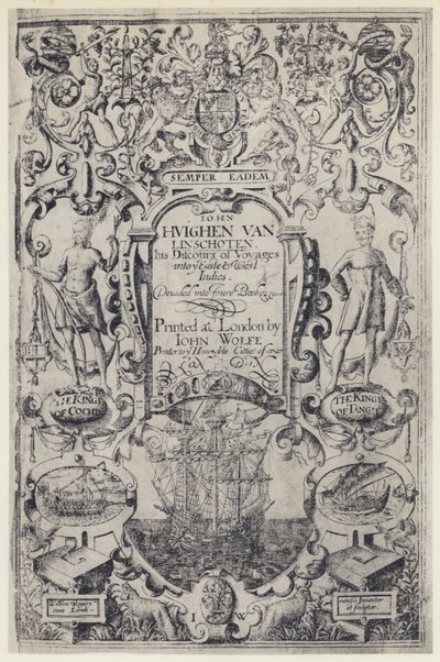 J Linschoten, Discours of Voyages, J Wolfe 1598 (モノクロ写真) 作： English Photographer