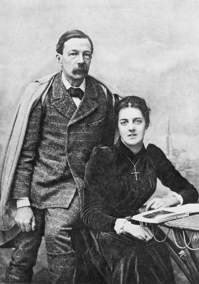 ジョンアディントンシモンズ（1840-93）と彼の娘、1891年 作： English Photographer