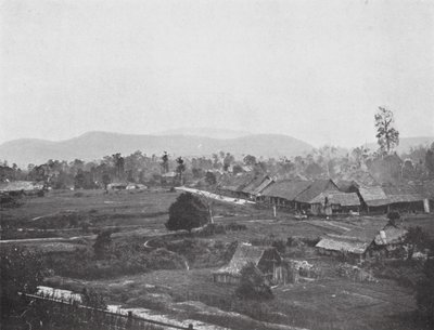 1884年のクアラ・ルンポール、現在の官庁跡（モノクロ写真 作： English Photographer