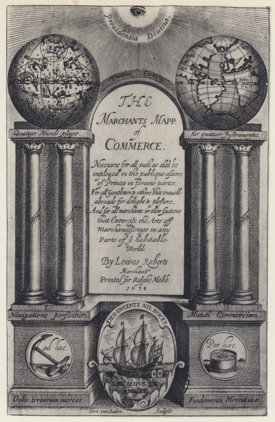 L・ロバーツ『The Merchants Mapp of Commerce』R Mabb 1638（モノクロ写真 作： English Photographer