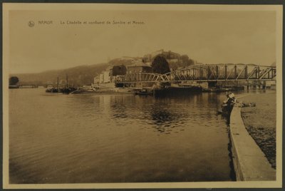 サンブルとムーズの城塞と合流点、ナミュール、1914年 作： English Photographer