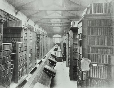図書館、シオンカレッジ、ビクトリアエンバンクメント、ロンドン市、1885 作： English Photographer