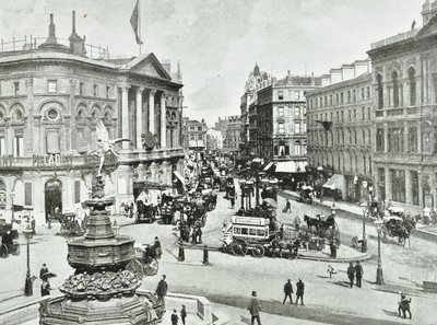 ロンドンパビリオン、ピカデリーサーカス、ウェストミンスターLB：東向き、1896年 作： English Photographer