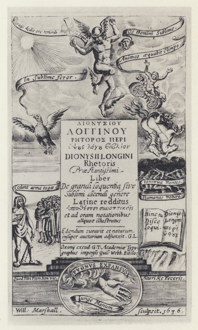Longinus, G T for G Webb, Oxford 1636 (モノクロ写真) 作： English Photographer