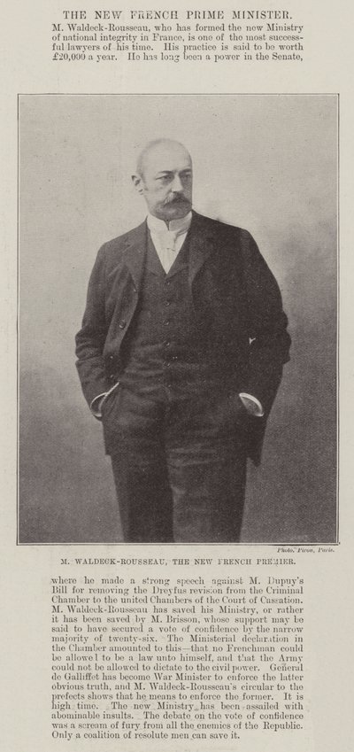 M Waldeck-Rousseau、フランスの新首相 作： English Photographer