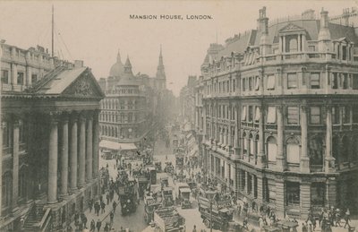 マンションハウス、ロンドン。 1913年に送られたはがき。 作： English Photographer