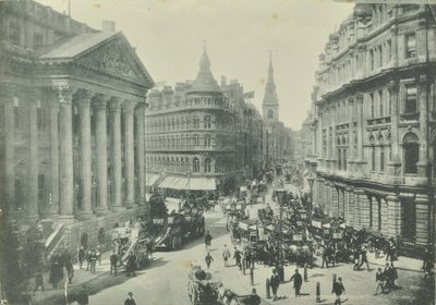 MappinとWebb、Cheapside、西に見えるマンションハウス、ロンドン市、1890年 作： English Photographer