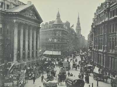 MappinとWebb、Cheapside、西に見えるマンションハウス、ロンドン市、1895年 作： English Photographer