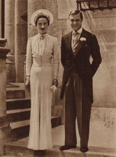 1937年6月3日、モンのカンデ城でのウィンザー公爵とシンプソン夫人の結婚 作： English Photographer