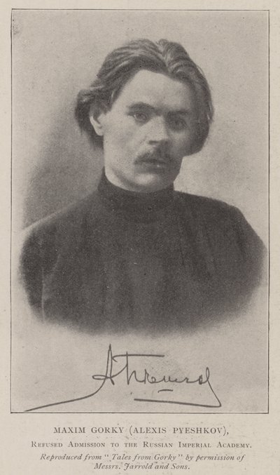 Maxim Gorky（Alexis Pyeshkov）、ロシア帝国アカデミーへの入学を拒否 作： English Photographer