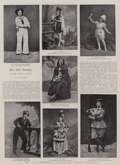 彼女の最大の成功のいくつかでミス・リディア・トンプソン 作： English Photographer