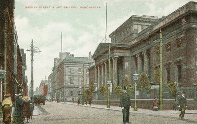 マンチェスターのMosley Streetとアートギャラリー（カラー写真） 作： English Photographer