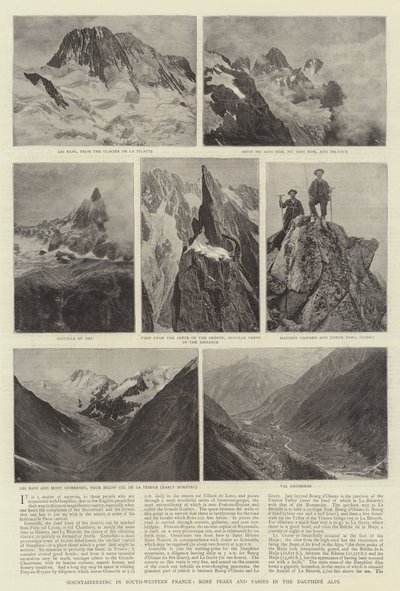 フランス南西部の登山、ドフィネアルプスのいくつかの峰と峠 作： English Photographer