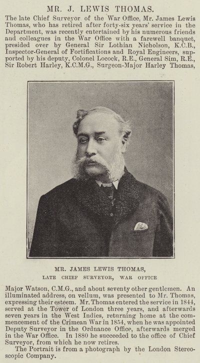 ジェームス・ルイス・トーマス氏、戦争局長代理 作： English Photographer