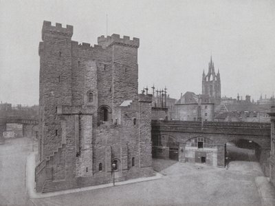 ニューカッスルの古城、黒門、大聖堂（モノクロ写真 作： English Photographer