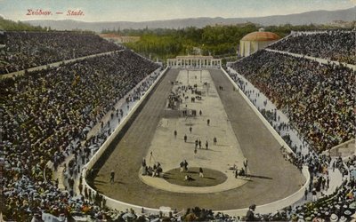 オリンピックスタジアム、アテネ、ギリシャ（カラー写真） 作： English Photographer