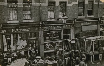 Polly Nathans Fried Fish Shop、ペチコートレーン、ロンドン 作： English Photographer