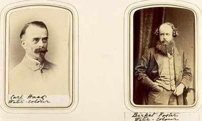 カール・ハースとマイルズ・バーケット・フォスターの肖像（セピア写真） 作： English Photographer