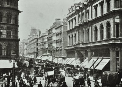 家禽、西側のチープサイドを見る、ロンドン市、1890 作： English Photographer