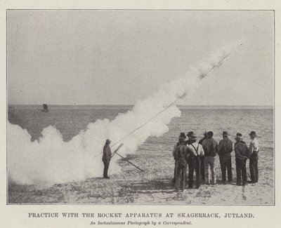 ユトランドのスカゲラックでロケット装置を使って練習する 作： English Photographer