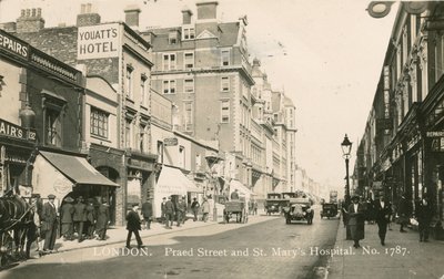 プラッドストリートとセントメアリーズ病院、ロンドン 作： English Photographer
