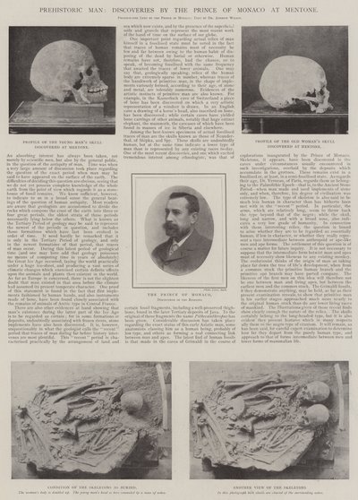 先史時代の男、メントンでのモナコ王子の発見 作： English Photographer