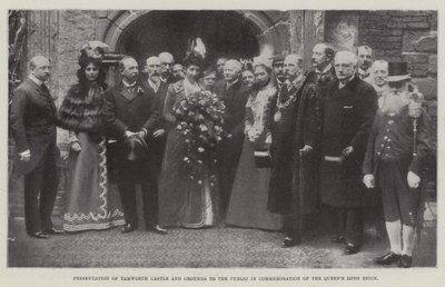 1899年5月27日、クイーンズロングレインを記念したタムワース城と敷地の一般公開 作： English Photographer